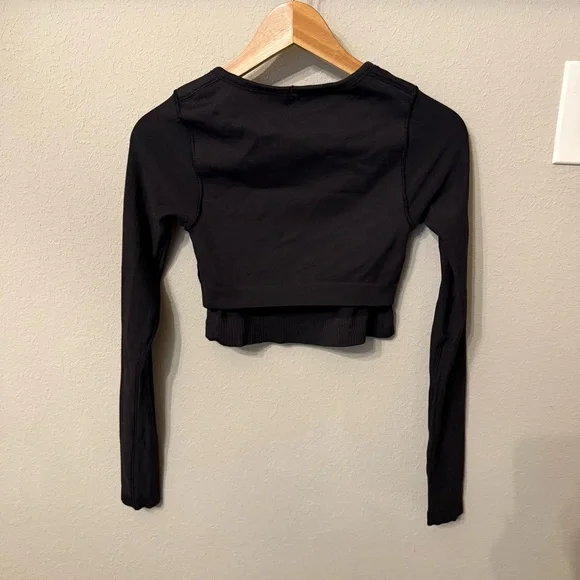 Lululemon Ebb to Street Long Sleeve Black Size 4 - Picture 11 of 16